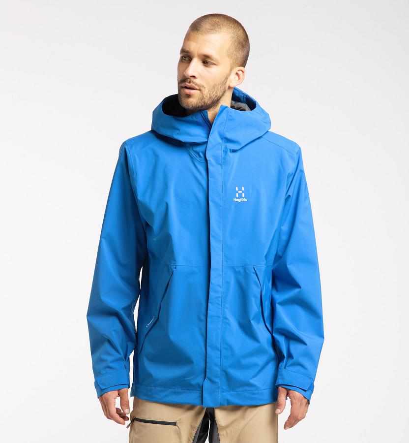 Haglöfs Mens Tjärn Waterproof Jacket Blue New Zealand 40932KMLN